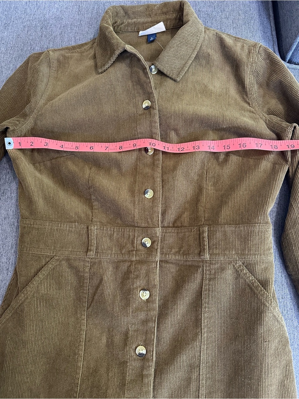 Universal Thread Olive Brown Corduroy Shirtdress - Picture 7 of 8